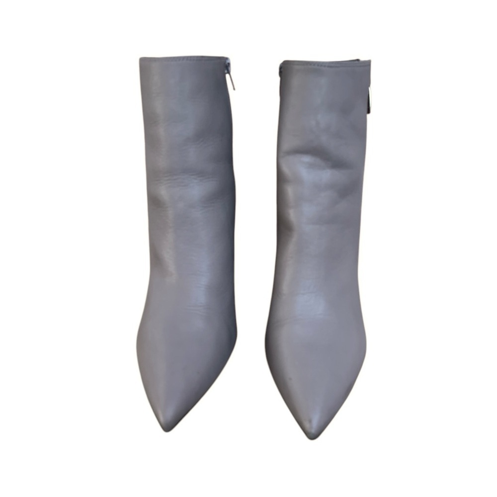Marc Fisher Gray Leather Asymmetrical Ankle design Booties. SZ 11 M. - Picture 4 of 9